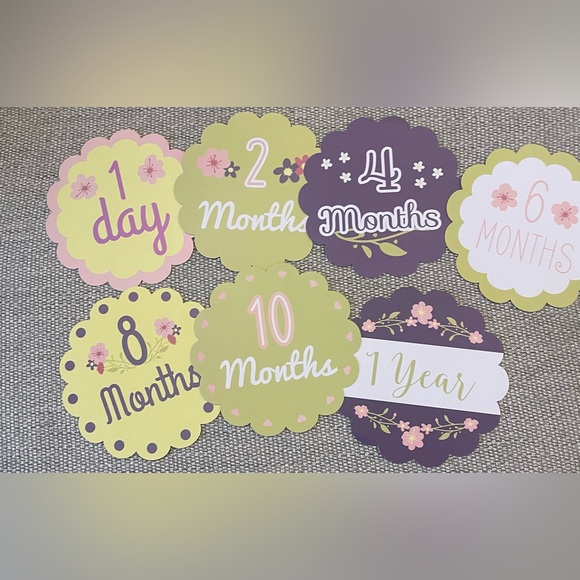 Like New! Baby’s First Isnt She Lovely Muslin Blanket and Milestone Card Set. - Picture 5 of 5